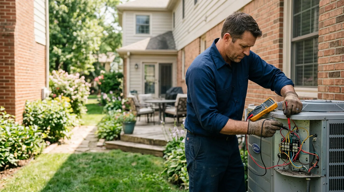 HVAC technician working near Austin, PA